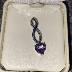 Kohls sterling silver pendant with amethyst
